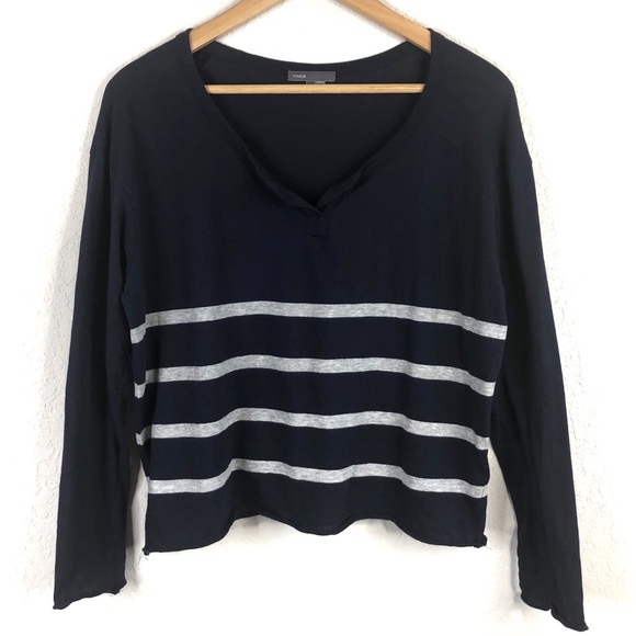 Vince Tops - Vince Navy Blue Striped Top